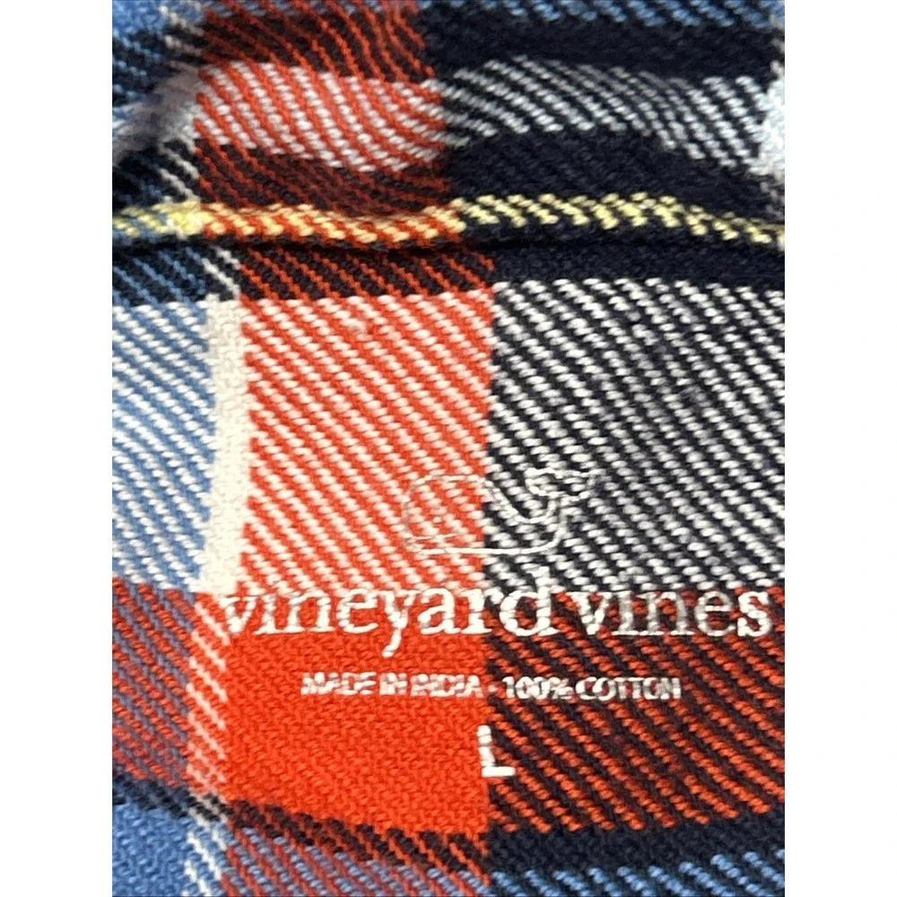 Boys Vineyard Vines‎ Long Sleeve Flannel Shirt Button Front Sz Large 16